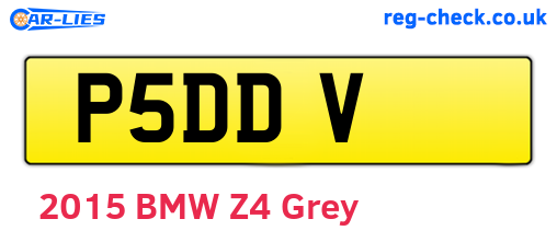 P5DDV are the vehicle registration plates.