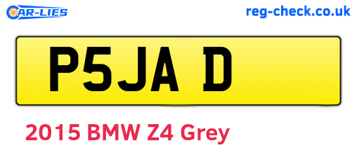P5JAD are the vehicle registration plates.