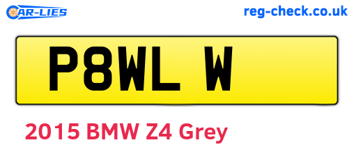 P8WLW are the vehicle registration plates.
