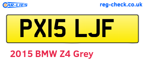 PX15LJF are the vehicle registration plates.