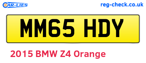 MM65HDY are the vehicle registration plates.