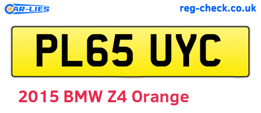 PL65UYC are the vehicle registration plates.