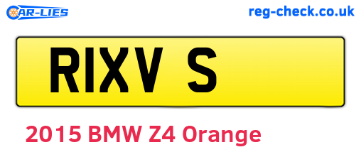 R1XVS are the vehicle registration plates.