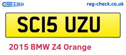 SC15UZU are the vehicle registration plates.