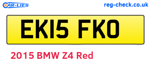 EK15FKO are the vehicle registration plates.