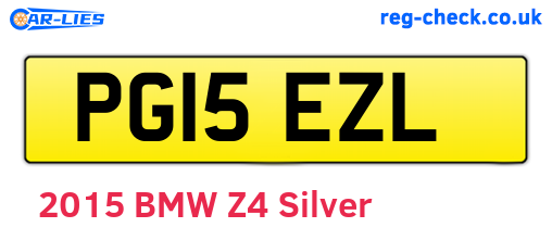 PG15EZL are the vehicle registration plates.