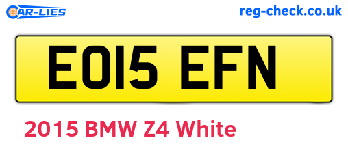 EO15EFN are the vehicle registration plates.