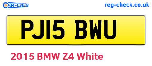 PJ15BWU are the vehicle registration plates.