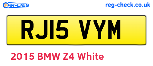RJ15VYM are the vehicle registration plates.