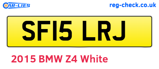 SF15LRJ are the vehicle registration plates.