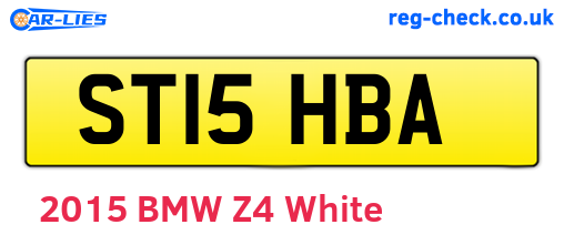 ST15HBA are the vehicle registration plates.