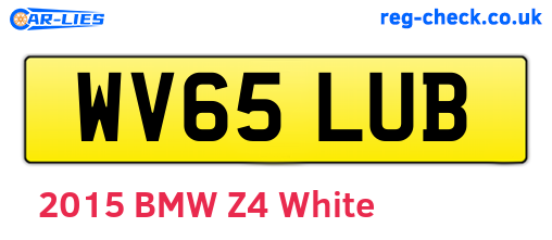 WV65LUB are the vehicle registration plates.