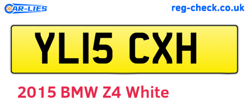 YL15CXH are the vehicle registration plates.