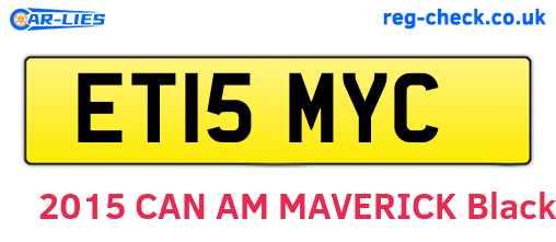 ET15MYC are the vehicle registration plates.
