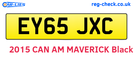 EY65JXC are the vehicle registration plates.