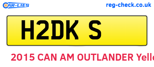 H2DKS are the vehicle registration plates.