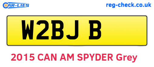 W2BJB are the vehicle registration plates.