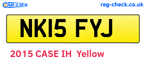 NK15FYJ are the vehicle registration plates.