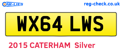 WX64LWS are the vehicle registration plates.