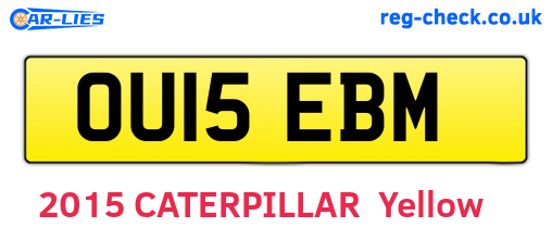 OU15EBM are the vehicle registration plates.
