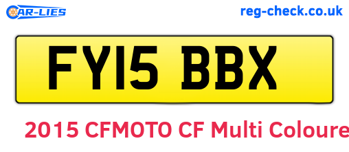 FY15BBX are the vehicle registration plates.