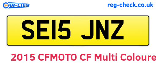 SE15JNZ are the vehicle registration plates.