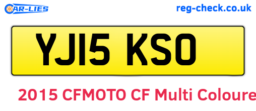 YJ15KSO are the vehicle registration plates.