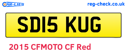 SD15KUG are the vehicle registration plates.