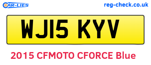 WJ15KYV are the vehicle registration plates.