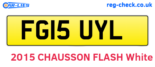 FG15UYL are the vehicle registration plates.