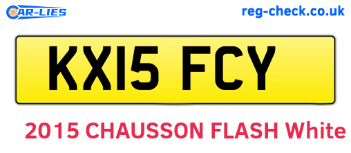KX15FCY are the vehicle registration plates.