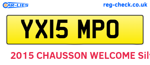 YX15MPO are the vehicle registration plates.