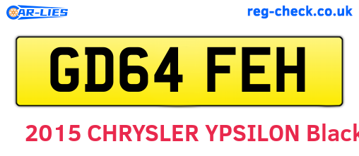 GD64FEH are the vehicle registration plates.