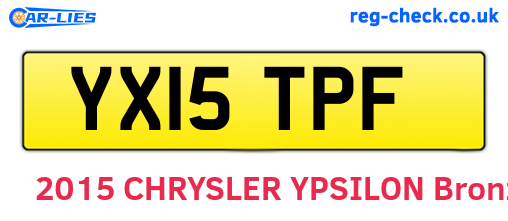 YX15TPF are the vehicle registration plates.
