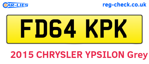 FD64KPK are the vehicle registration plates.