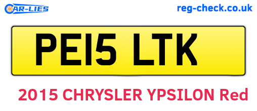 PE15LTK are the vehicle registration plates.