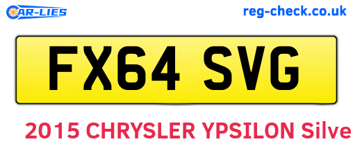 FX64SVG are the vehicle registration plates.