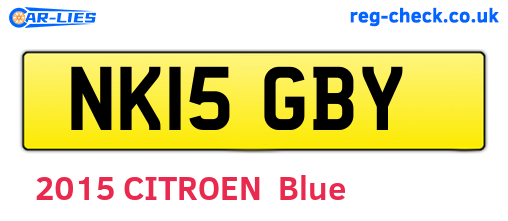 NK15GBY are the vehicle registration plates.