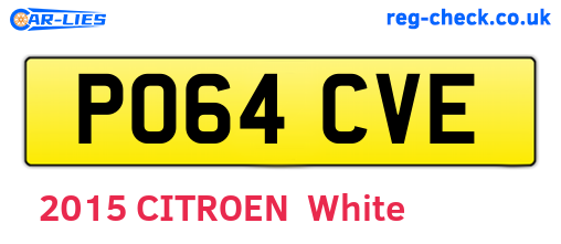 PO64CVE are the vehicle registration plates.