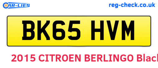 BK65HVM are the vehicle registration plates.