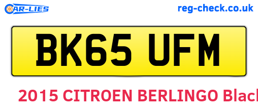 BK65UFM are the vehicle registration plates.