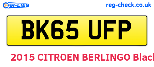 BK65UFP are the vehicle registration plates.