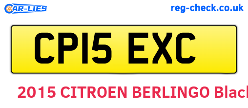 CP15EXC are the vehicle registration plates.