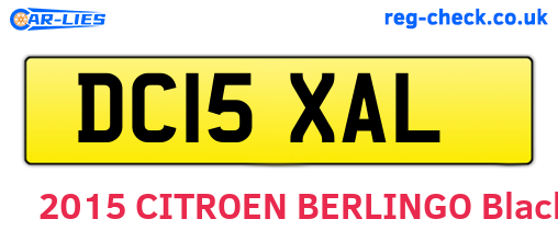 DC15XAL are the vehicle registration plates.