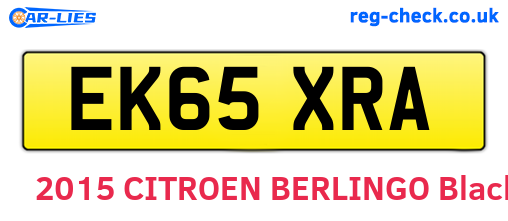 EK65XRA are the vehicle registration plates.