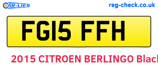 FG15FFH are the vehicle registration plates.