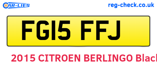 FG15FFJ are the vehicle registration plates.
