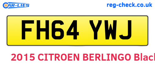FH64YWJ are the vehicle registration plates.