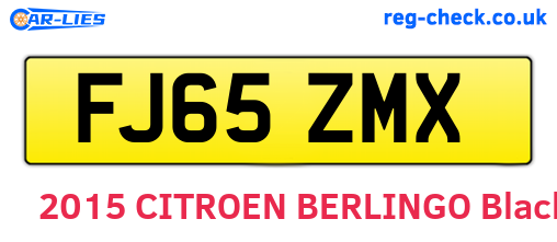 FJ65ZMX are the vehicle registration plates.