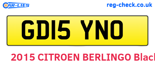 GD15YNO are the vehicle registration plates.
